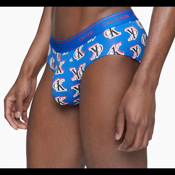 🔽Calvin Klein CK one Microfiber Mens Hip Brief Blue size L - Picture 5 of 10